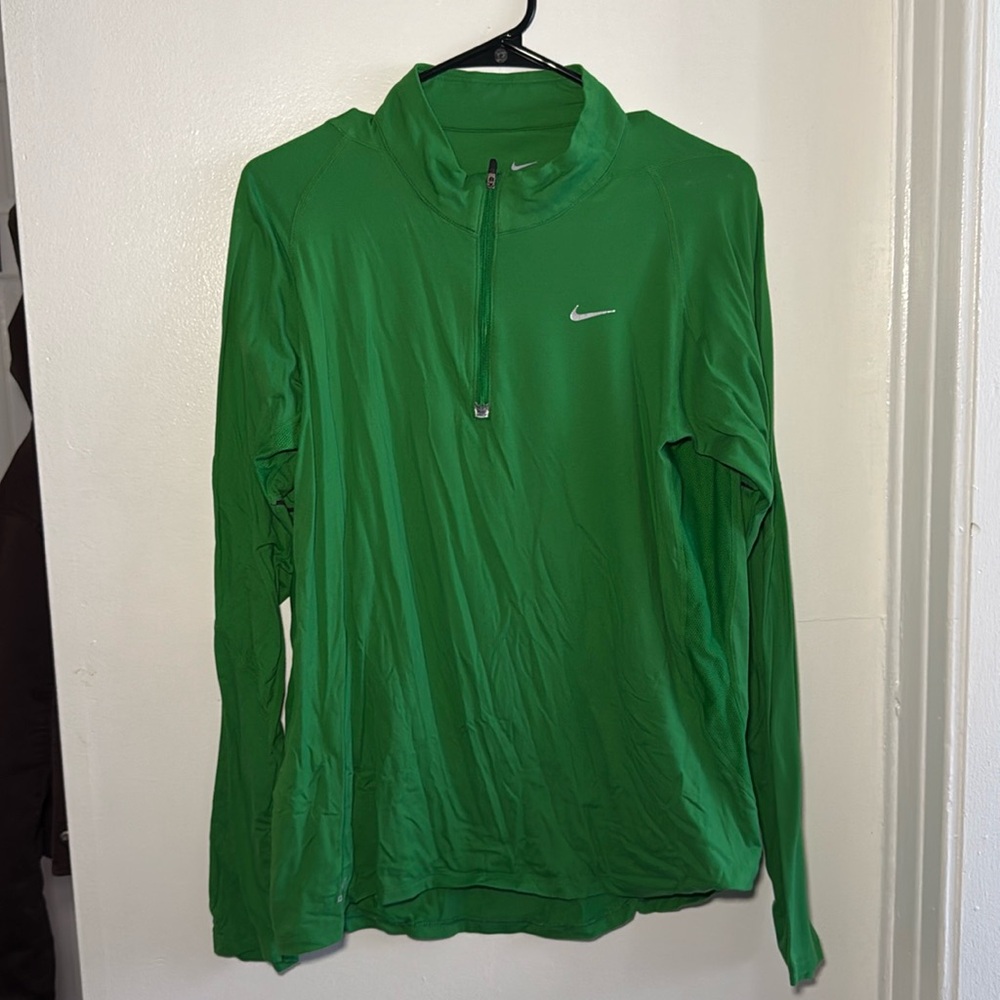 Nike Green Quarter-Zip Running Top